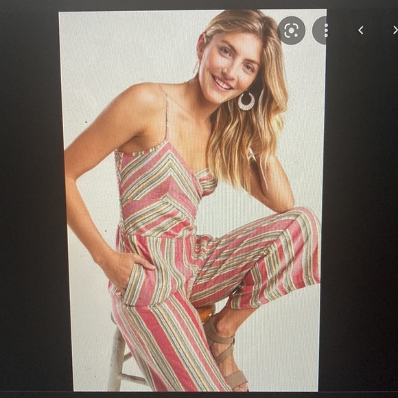 Vivianne stripe cropped jumpsuit - Picture 4 of 4